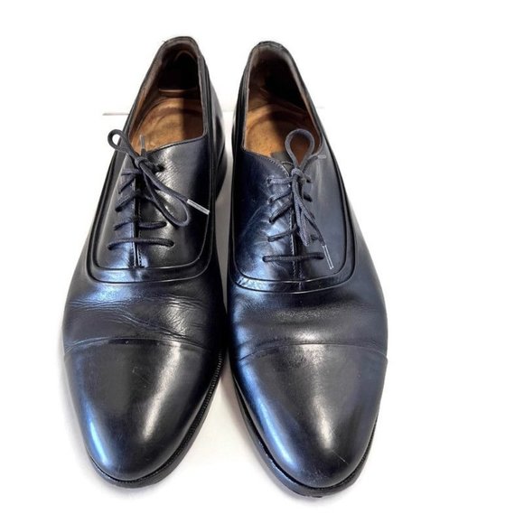 Bally Cagney Oxford dress black shoes, cap to toe designer...